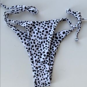 Polka dot bikini bottom thong